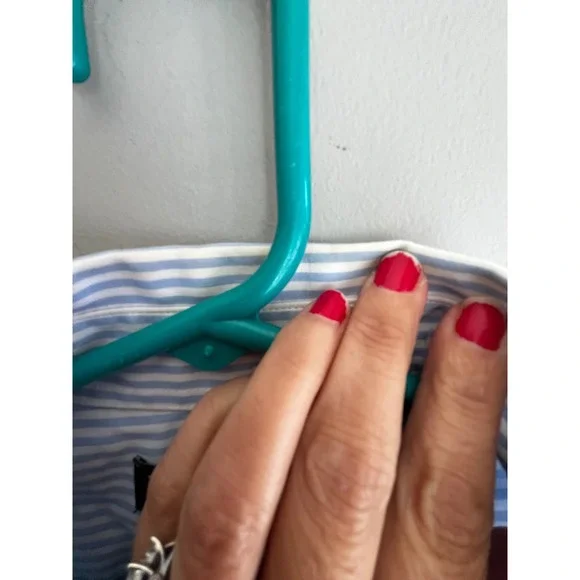 Lauren Ralph Lauren Striped Button-Up Shirt Menswear Dress Shirt Blue White L - Picture 3 of 7